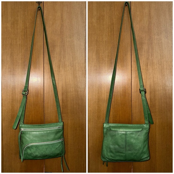 HOBO The Original Green Leather Crossbody Bag - Picture 5 of 16